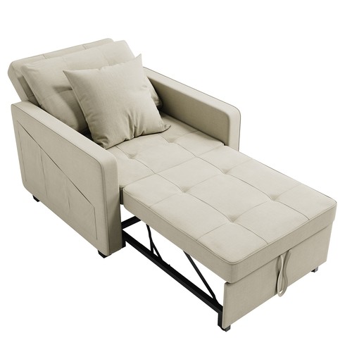 Cream single sofa - 3-in-1,