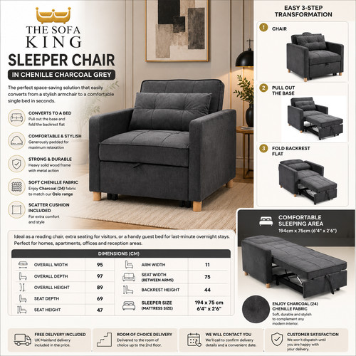 Charcoal grey sleeper - sleeper, |
